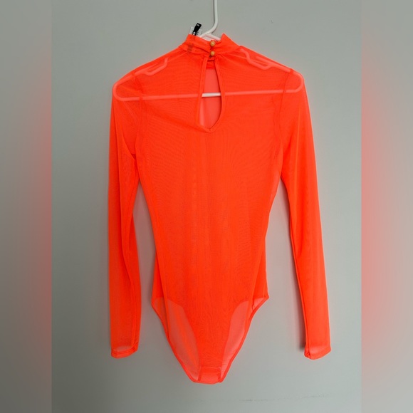 Mesh neon orange bodysuit Size M - Picture 3 of 4